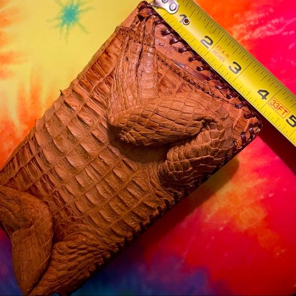 š Rare Genuine 1950s Cuban Handmade Alligator Clutch š - Picture 7 of 7